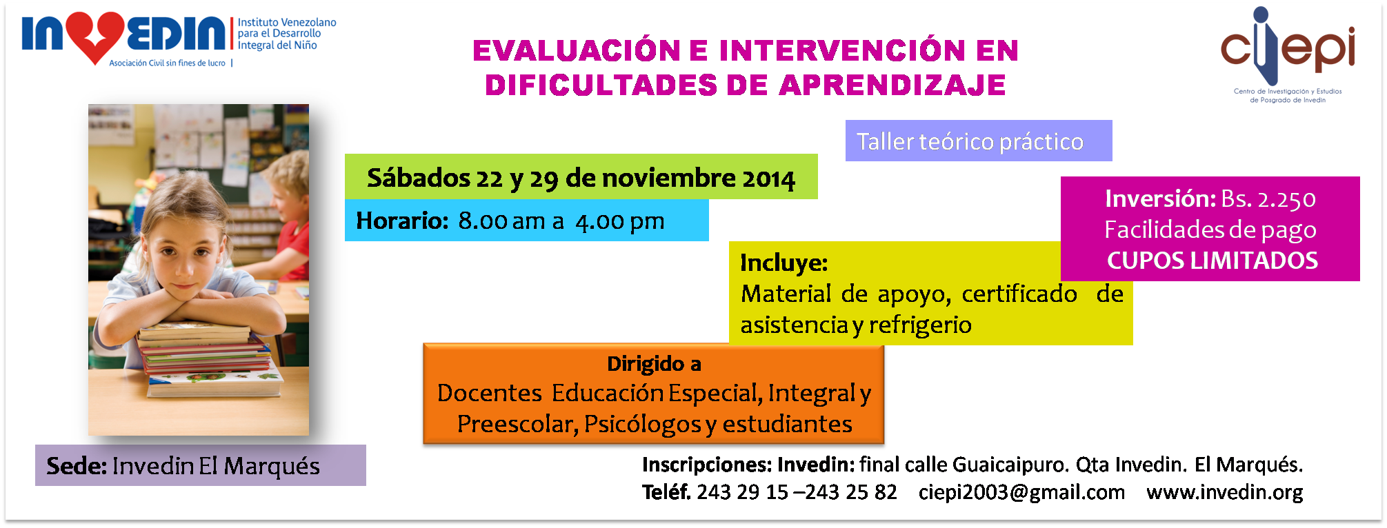 Taller: Dificultades en el aprendizaje