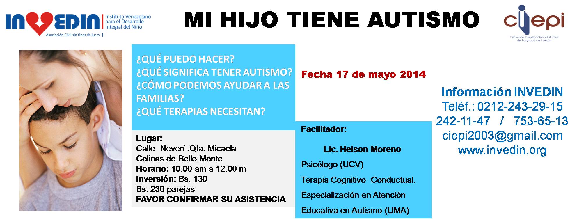 Mi hijo tiene autismo – Taller