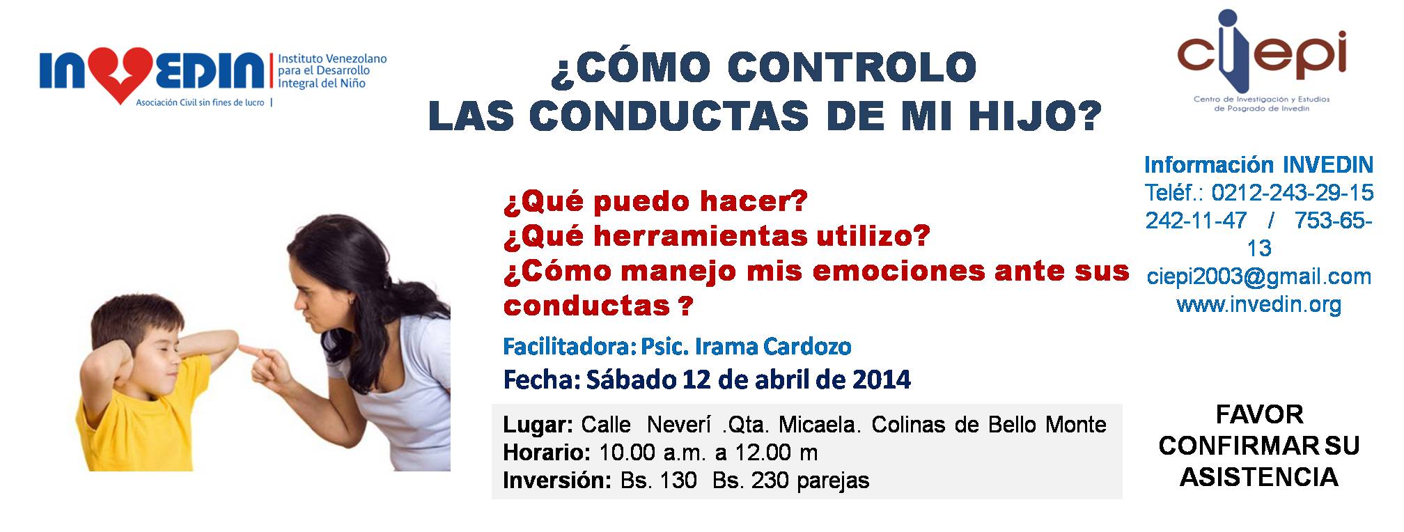 ¿CÓMO CONTROLO  LAS CONDUCTAS DE MI HIJO?
