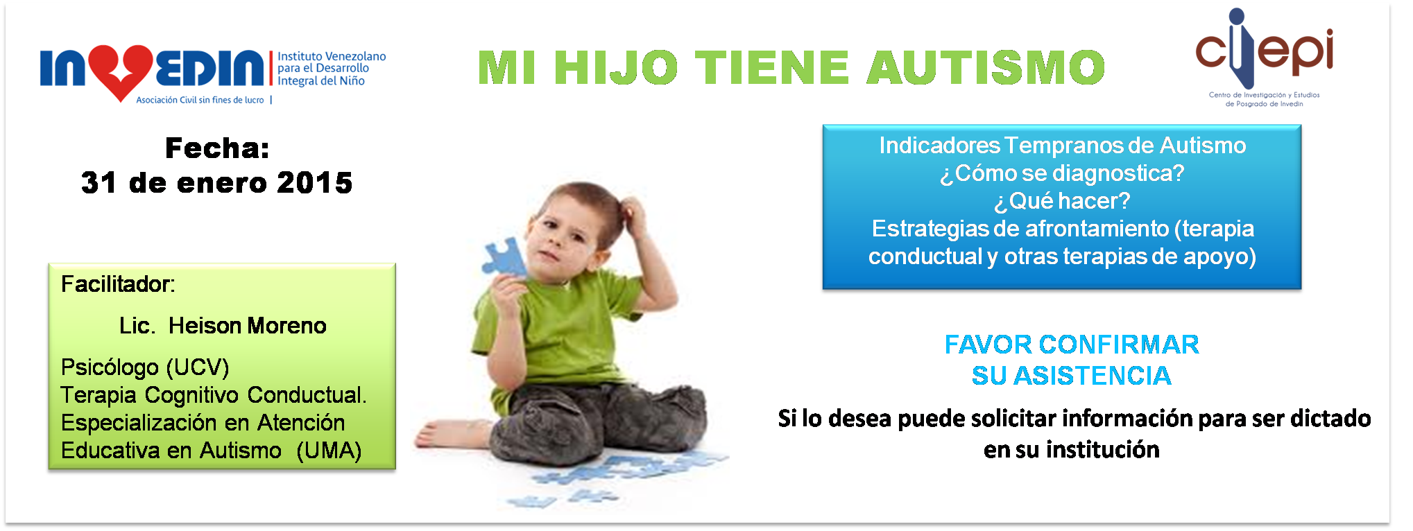 Taller: Mi hijo tiene autismo