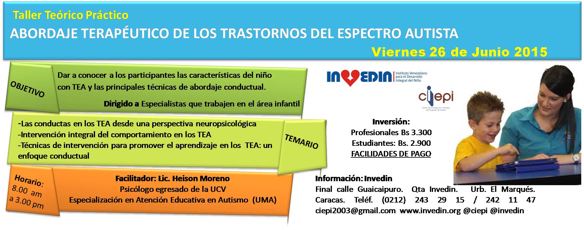 Taller Teórico Práctico: Abordaje Terapéutico de los Trastornos del Espectro Autista
