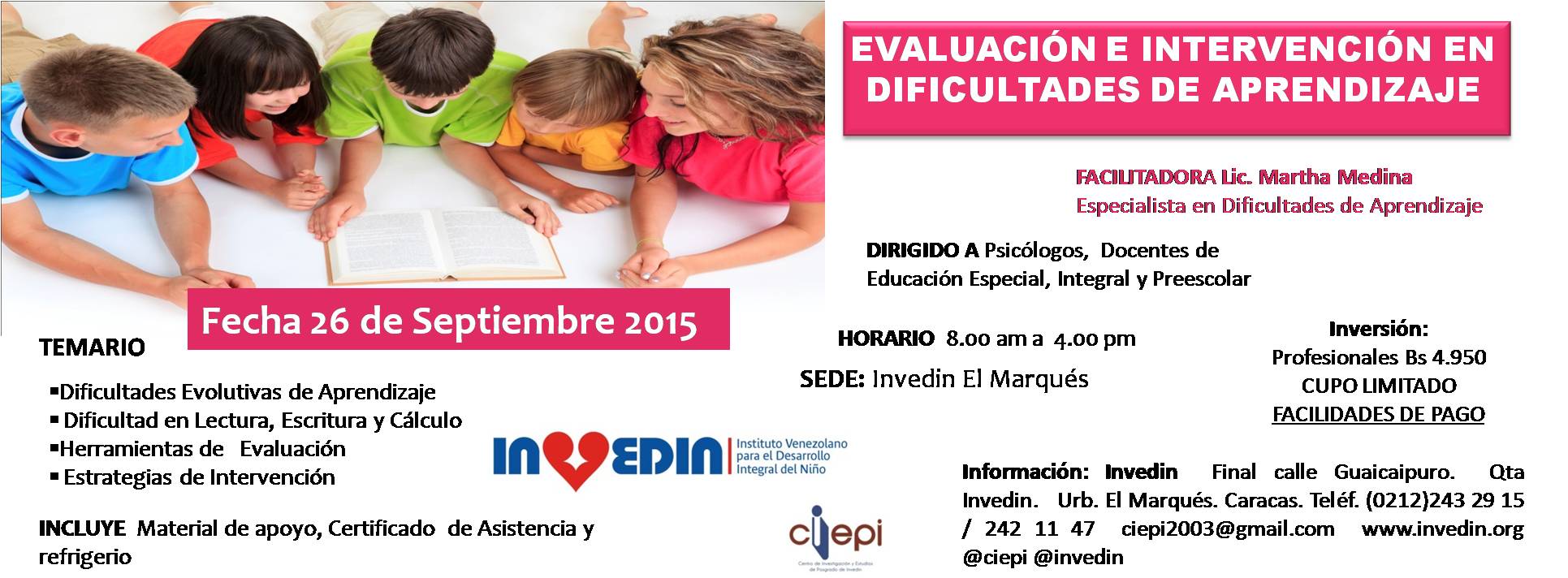 Evaluación e Intervención en dificultades de aprendizaje