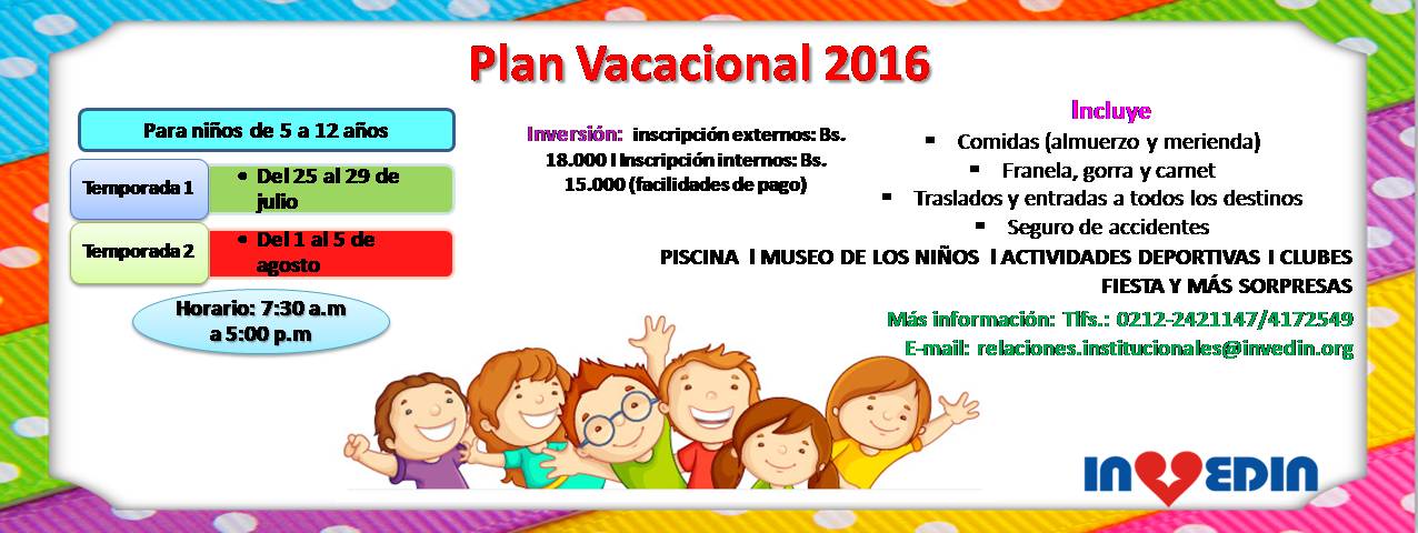 Plan Vacacional 2016