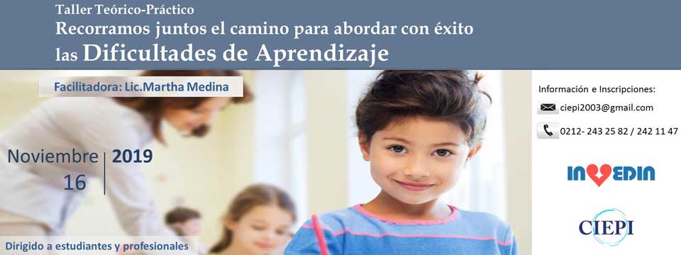 Taller teórico práctico «Recorramos juntos el camino para abordar con éxito las Dificultades de Aprendizaje»